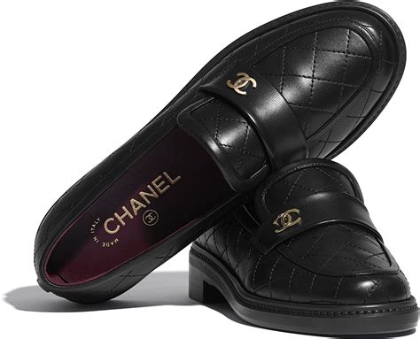 chanel loafers lambskin black|Chanel shoes loafers.